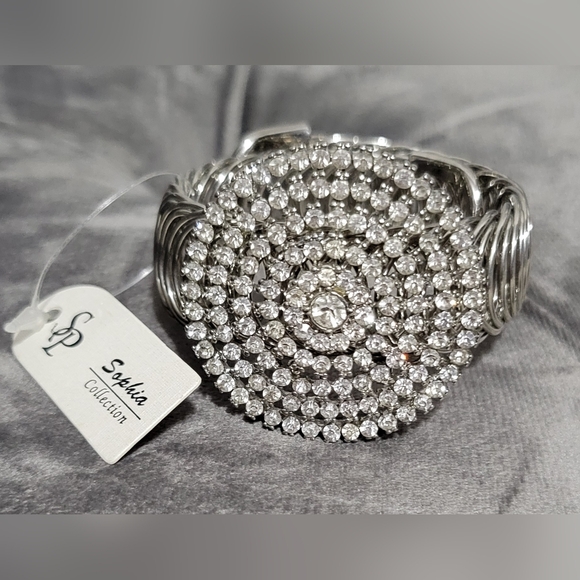 Silver Rhinestone Bracelet - Picture 5 of 5